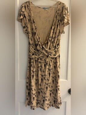 Anthropologie Leifnotes Up And Away Dress Hot Air Balloon Print Size Large